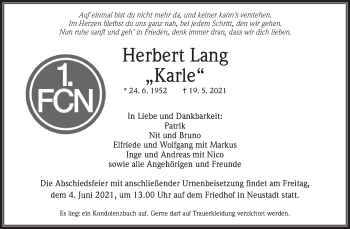 Traueranzeige von Herbert Lang von Waiblinger Kreiszeitung