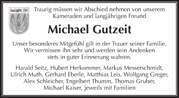 Traueranzeige von Michael Gutzeit von Waiblinger Kreiszeitung