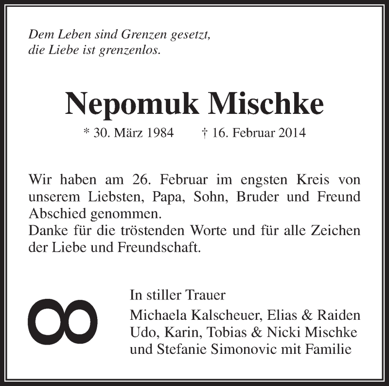  Traueranzeige für Kalscheuer Michaela vom 06.03.2014 aus Waiblinger Kreiszeitung