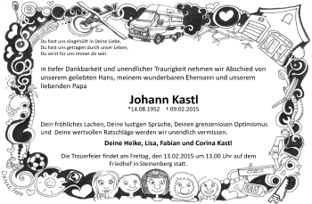 Traueranzeige von Johann Kastl von Waiblinger Kreiszeitung
