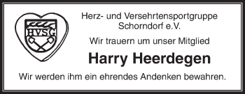Traueranzeige von Harry Heerdegen von Waiblinger Kreiszeitung