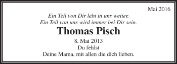 Traueranzeige von Thomas Pisch von Waiblinger Kreiszeitung