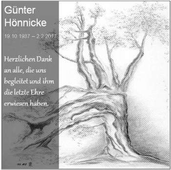 Traueranzeige von Günter Hönnicke von Waiblinger Kreiszeitung