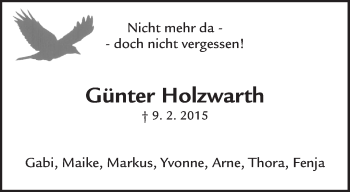 Traueranzeige von Günter Holzwarth von Waiblinger Kreiszeitung