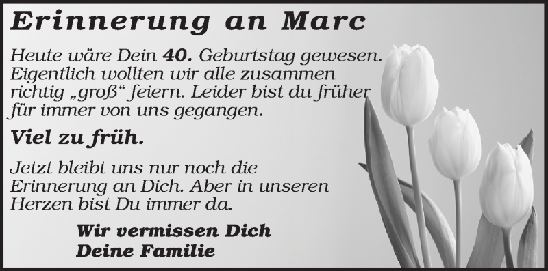  Traueranzeige für Marc Laic vom 03.07.2017 aus Waiblinger Kreiszeitung