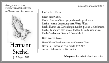 Traueranzeige von Hermann Stechel von Waiblinger Kreiszeitung