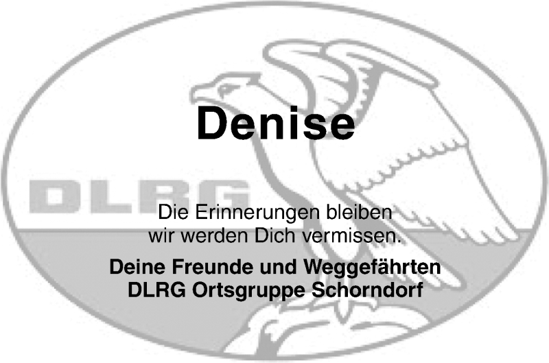  Traueranzeige für Denise Dittel vom 16.02.2019 aus Waiblinger Kreiszeitung
