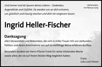 Traueranzeige von Ingrid Heller-Fischer von Waiblinger Kreiszeitung