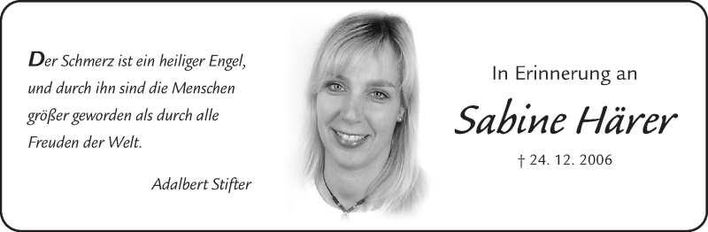  Traueranzeige für Sabine Härer vom 24.12.2019 aus Waiblinger Kreiszeitung