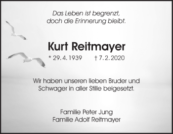 Traueranzeige von Kurt Reitmayer von Waiblinger Kreiszeitung