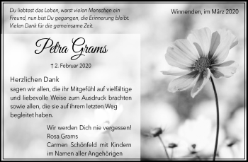 Traueranzeige von Petra Grams von Waiblinger Kreiszeitung
