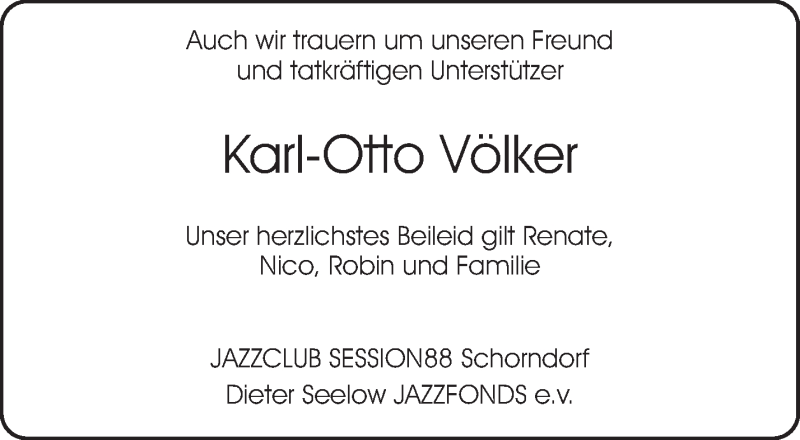  Traueranzeige für Karl-Otto Völker vom 13.05.2020 aus Waiblinger Kreiszeitung