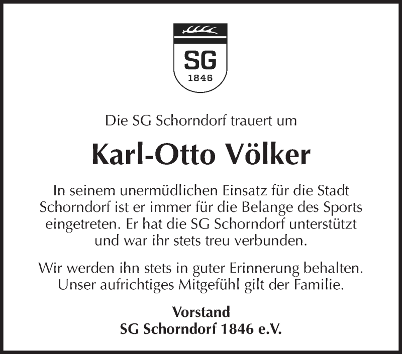  Traueranzeige für Karl-Otto Völker vom 13.05.2020 aus Waiblinger Kreiszeitung
