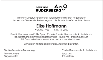 Traueranzeige von Elke Hoffmann von Waiblinger Kreiszeitung