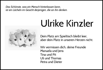 Traueranzeige von Ulrike Kinzler von Waiblinger Kreiszeitung