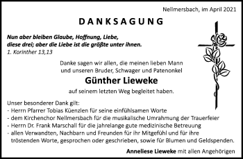 Traueranzeige von Günther Lieweke von Waiblinger Kreiszeitung