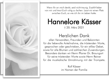 Traueranzeige von Hannelore Kässer von Waiblinger Kreiszeitung
