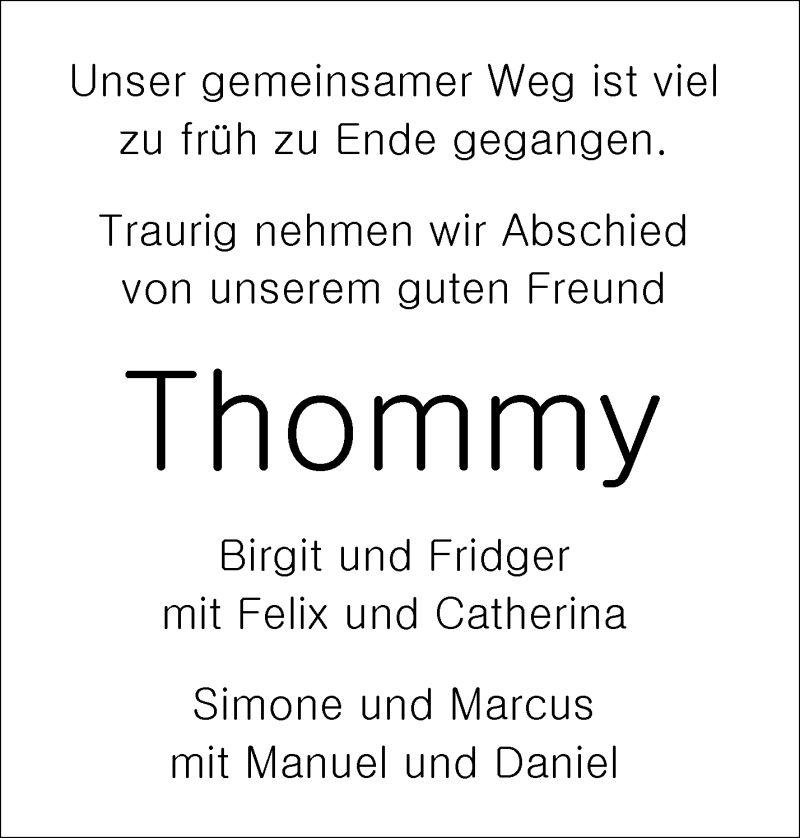  Traueranzeige für Thomas Weisshar vom 05.05.2021 aus Waiblinger Kreiszeitung