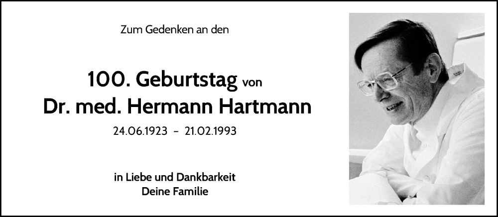  Traueranzeige für Hermann Hartmann vom 24.06.2023 aus Waiblinger Kreiszeitung