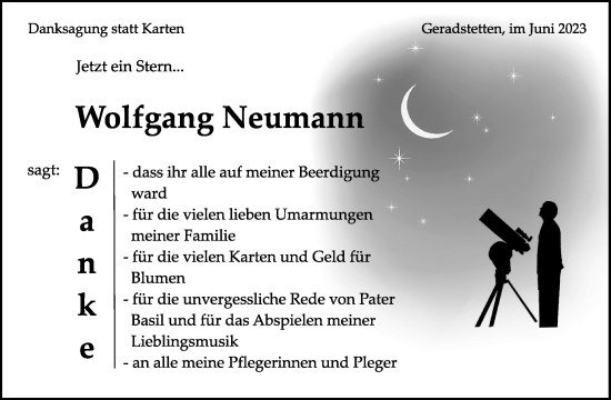 Traueranzeige von Wolfgang Neumann von Waiblinger Kreiszeitung
