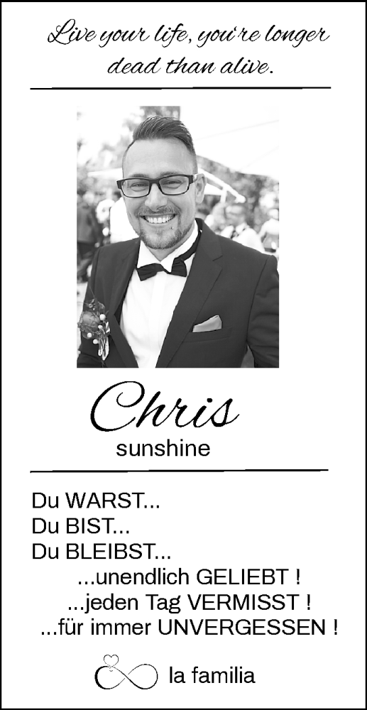  Traueranzeige für Christian Beutel vom 04.11.2024 aus Waiblinger Kreiszeitung