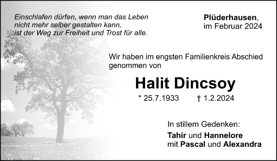 Traueranzeige von Halit Dincsoy von Waiblinger Kreiszeitung
