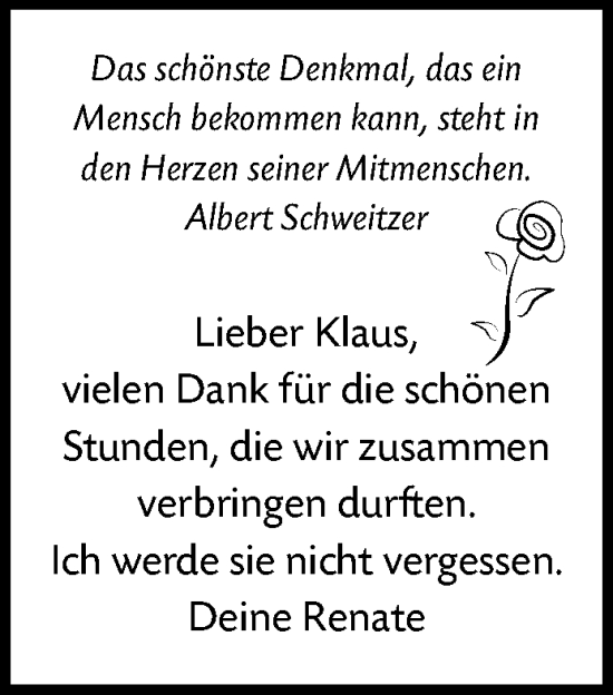 Traueranzeige von Klaus Weiß von Waiblinger Kreiszeitung