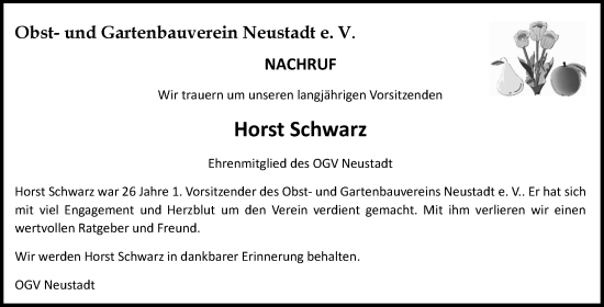 Traueranzeige von Horst Schwarz von Waiblinger Kreiszeitung