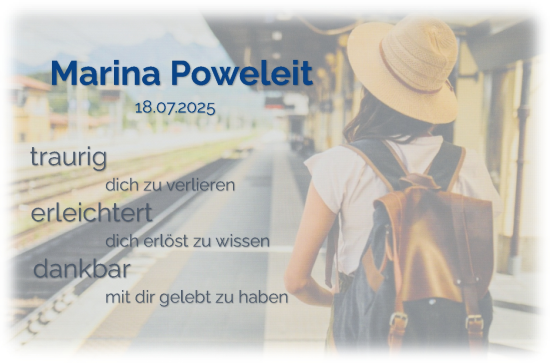 Traueranzeige von Marina Poweleit von Waiblinger Kreiszeitung