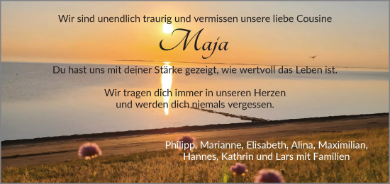 Traueranzeige von Maja Müller von Waiblinger Kreiszeitung