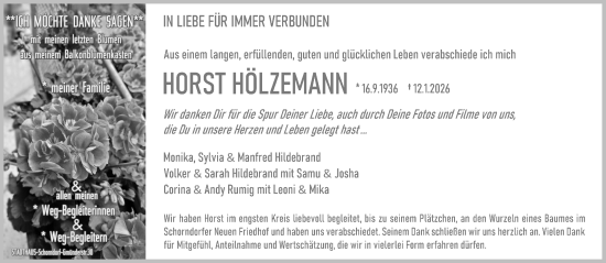 Traueranzeige von Horst Hölzemann von Waiblinger Kreiszeitung