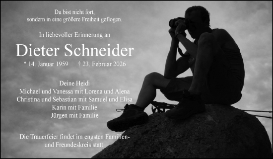 Traueranzeige von Dieter Schneider von Waiblinger Kreiszeitung